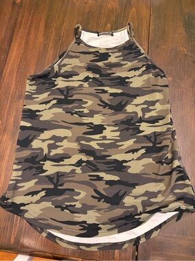 LouKeith Camo High Neck Tank Top